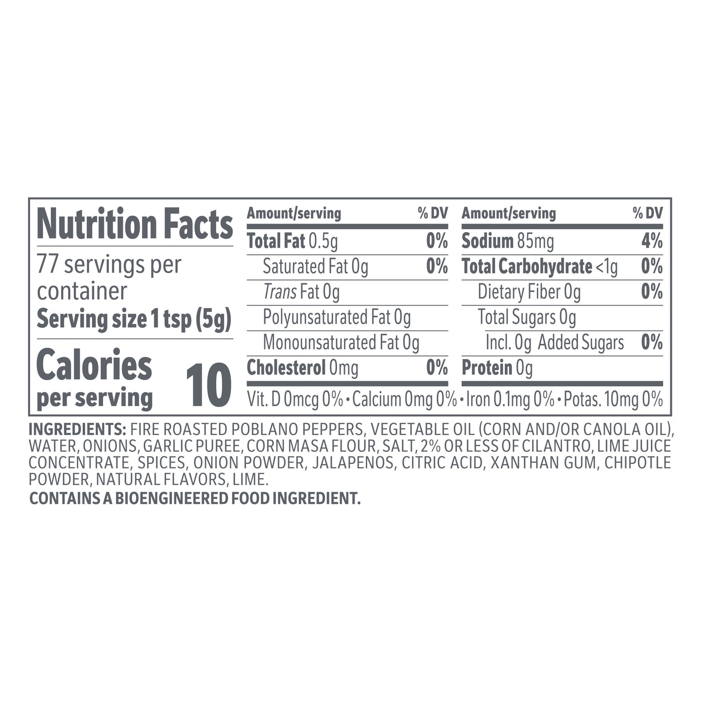 MINOR'S Fire Roasted Poblano Concentrate GtnF 13.6oz