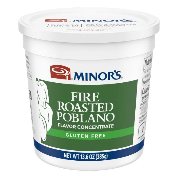 MINOR'S Fire Roasted Poblano Concentrate GtnF 13.6oz